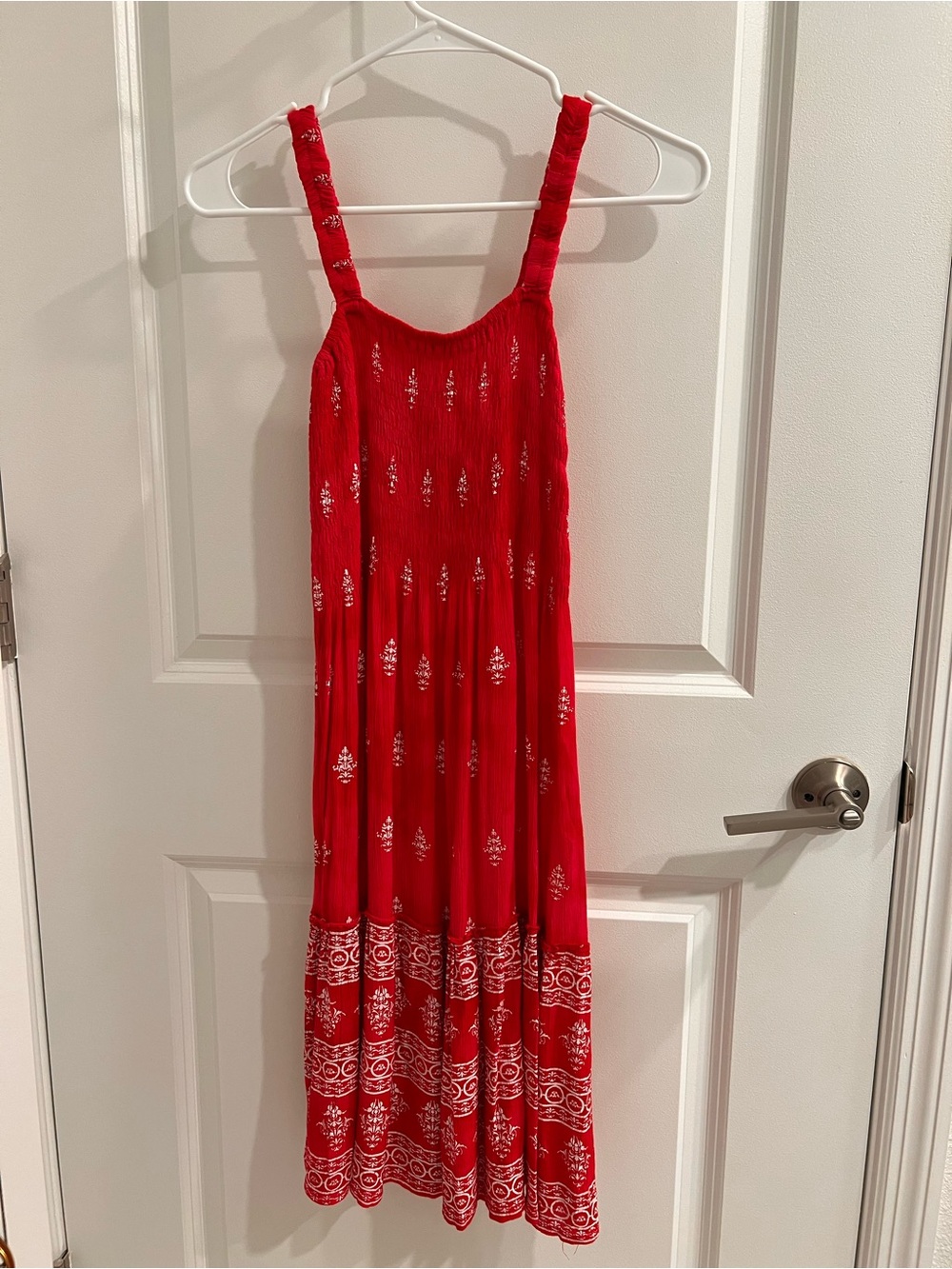 Fuchsia Pink Embroidered Maxi Dress